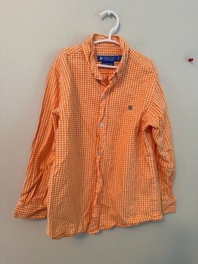 J.Bailey Orange Gingham Button-Down Shirt